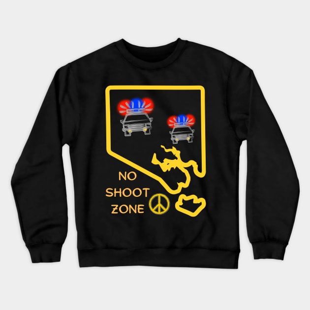 NO SHOOT ZONE BALTIMORE DESIGN Crewneck Sweatshirt by The C.O.B. Store